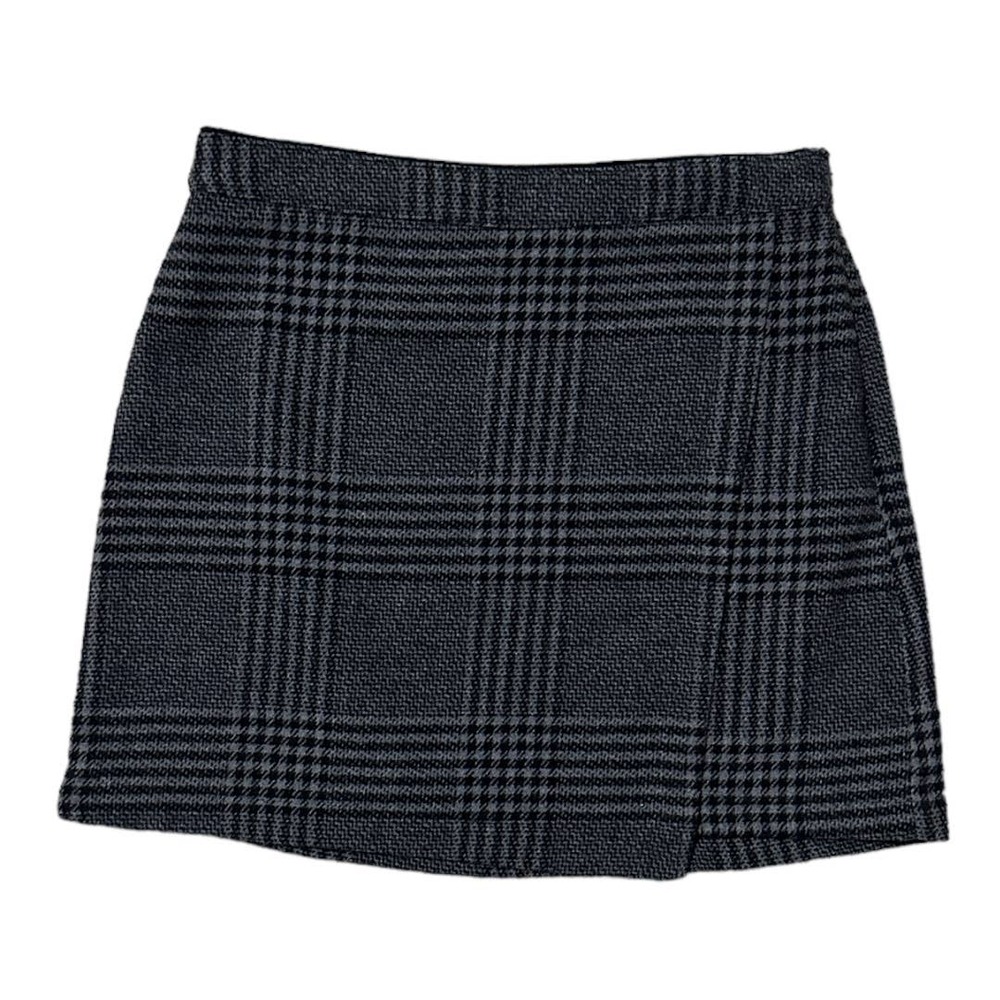Y2K A&F Dark Academic Mini Wrap Plaid Skirt